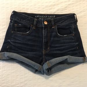 American Eagle Dark Wash Denim Shorts